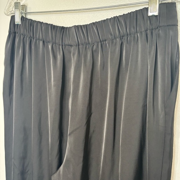 Calvin Klein Satin Wide‎ Leg Pull-On Pants Women Size Medium Black M3XK1239 - Picture 7 of 9